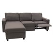 Serta Palisades Reclining Sectional Sofa with Left Storage Chaise Gray
