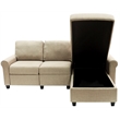 Serta Copenhagen Reclining Sectional Sofa with Right Storage Chaise Beige