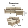 Serta Copenhagen Reclining Sectional Sofa with Right Storage Chaise Beige