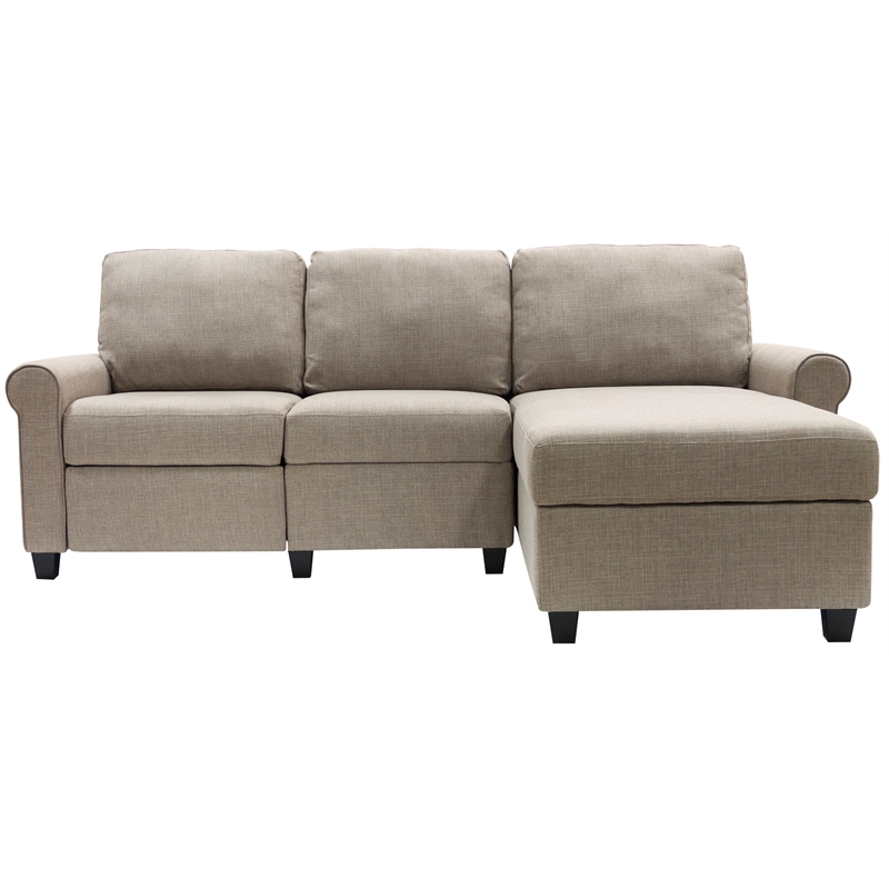 Serta at Home Copenhagen Right Facing Reclining Sectional in Beige