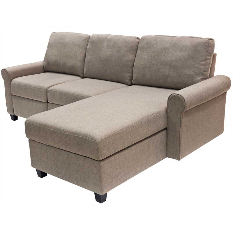 Serta at Home Copenhagen Right Facing Reclining Sectional in Beige