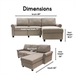 Serta at Home Copenhagen Right Facing Reclining Sectional in Beige