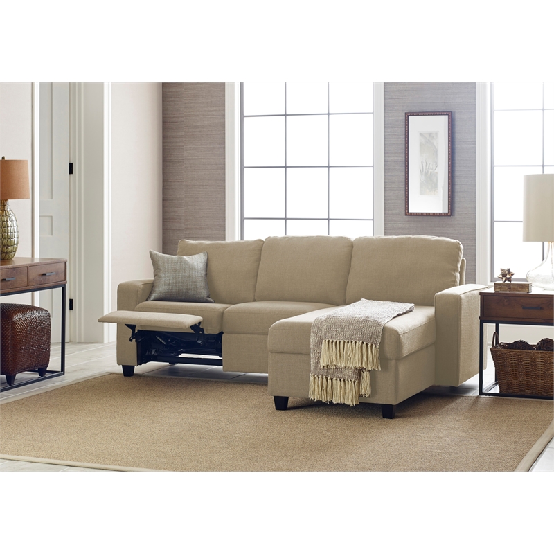 Reclining sectional with on sale storage chaise