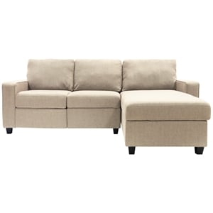 Serta Palisades Reclining Sectional Sofa with Right Storage Chaise Beige