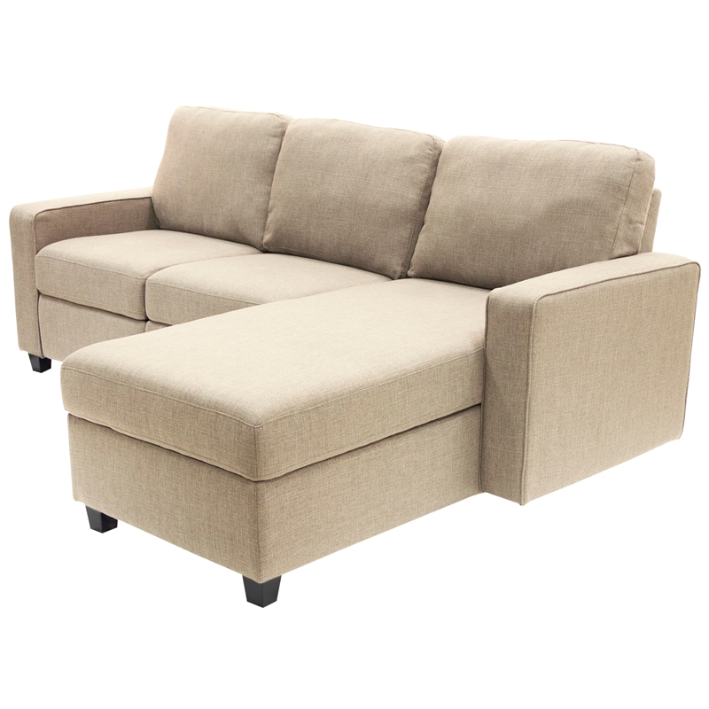 Serta Palisades Reclining Sectional Sofa with Right Storage Chaise Beige