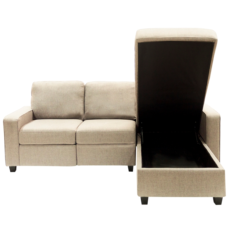 Serta Palisades Reclining Sectional Sofa with Right Storage Chaise Beige