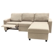 Serta Palisades Reclining Sectional Sofa with Right Storage Chaise Beige