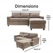 Serta at Home Palisades Right Facing Reclining Sectional in Beige