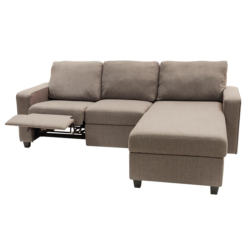 Serta at Home Palisades Right Facing Reclining Sectional in Beige