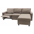 Serta at Home Palisades Right Facing Reclining Sectional in Beige