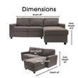 Serta Palisades Reclining Sectional Sofa with Right Storage Chaise Gray