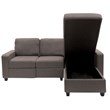 Serta Palisades Reclining Sectional Sofa with Right Storage Chaise Gray