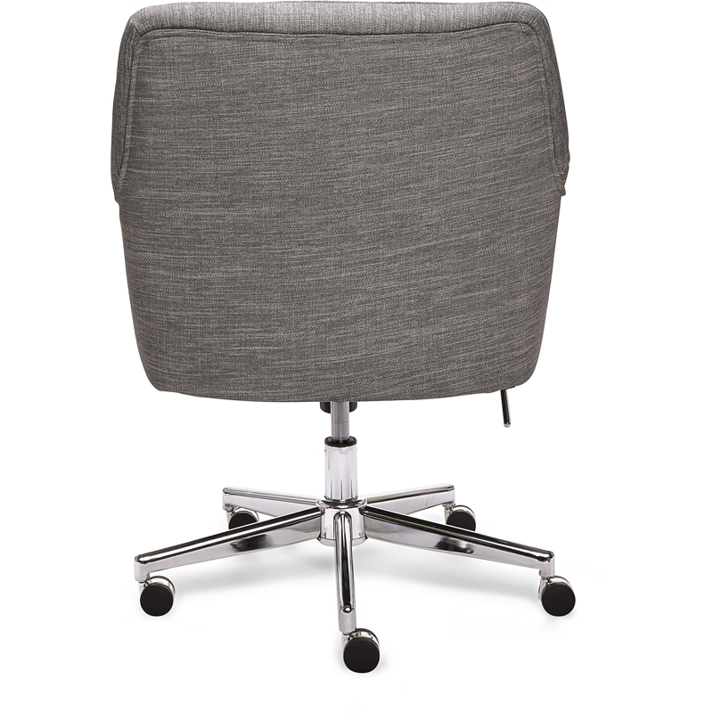 Serta at Home Style Ashland Twill Fabric Office Swivel Chair in Gray ...