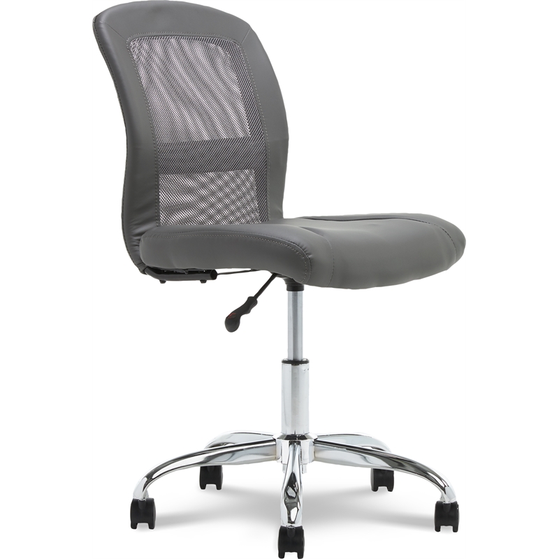 Serta at Home Essentials Faux Leather Office Chair in Gray