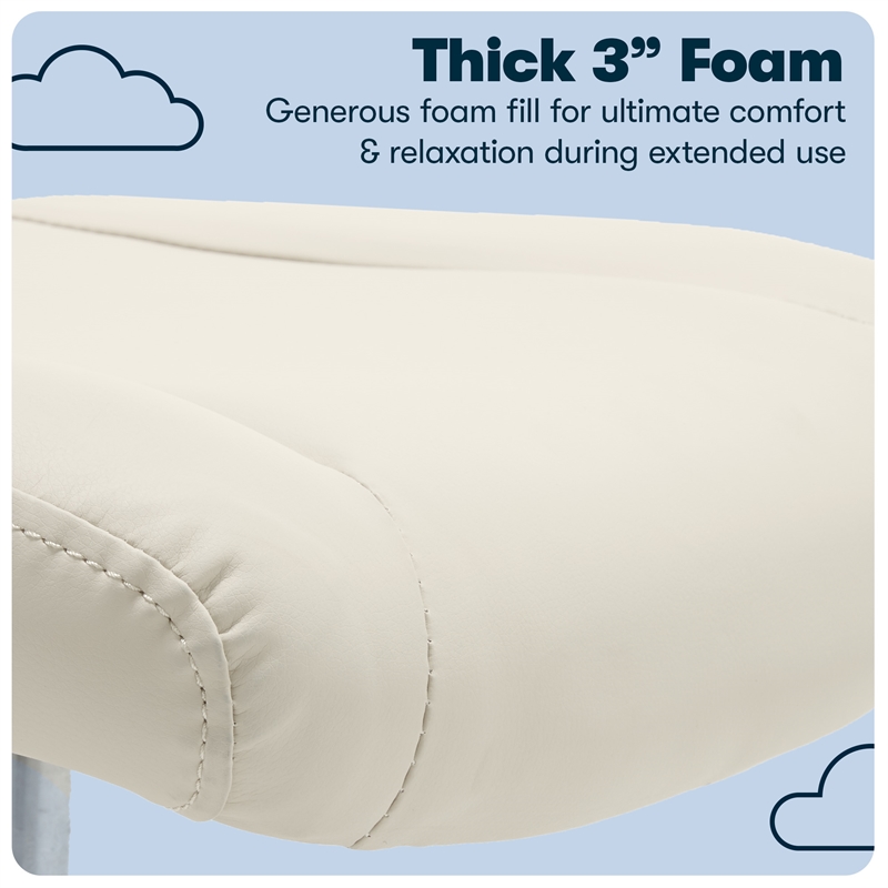 Serta at Home Essentials Faux Leather Office Chair in Cream