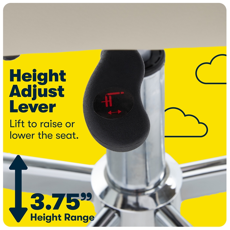 Serta at Home Essentials Faux Leather Office Chair in Cream