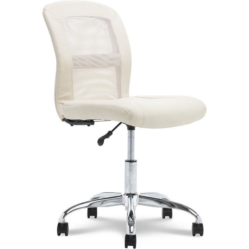 Serta at Home Essentials Faux Leather Office Chair in Cream