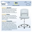 Serta at Home Essentials Faux Leather Office Chair in Blue Sky