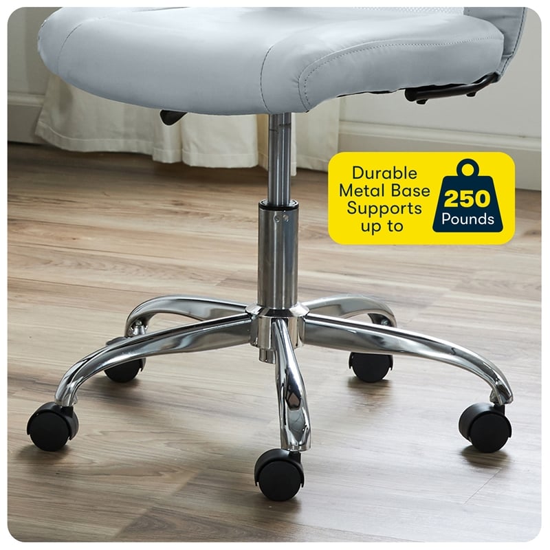 Serta at Home Essentials Faux Leather Office Chair in Blue Sky