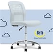 Serta at Home Essentials Faux Leather Office Chair in Blue Sky
