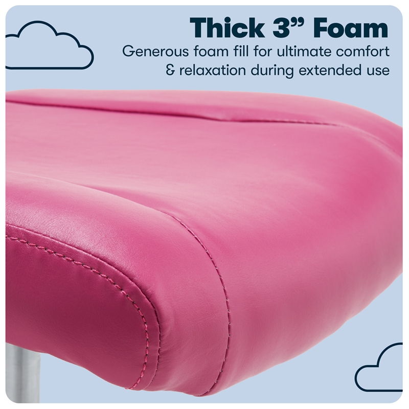 Serta at Home Essentials Faux Leather Office Chair in Pink