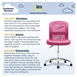 Serta at Home Essentials Faux Leather Office Chair in Pink