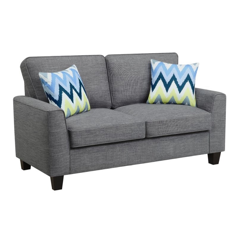 Serta At Home Astoria 61 Deep Seating Loveseat In Light Gray Uph200076