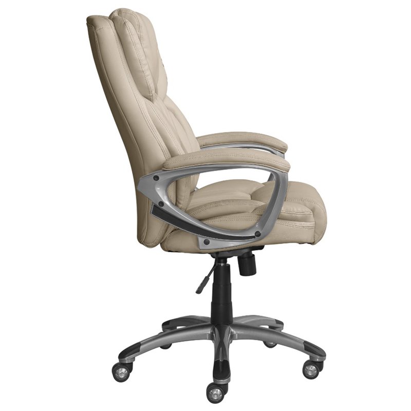 Serta at Home Works Executive Office Swivel Chair in Beige CHR200112