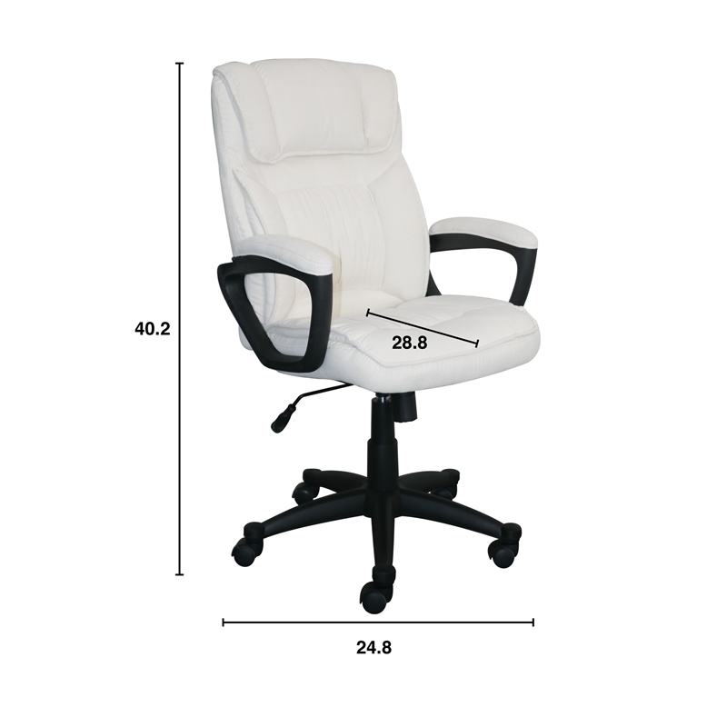 Serta At Home Style Hannah I Microfiber Office Chair In Ivory