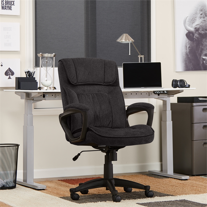 Serta at Home Style Hannah I Microfiber Office Chair in Black CHR200117