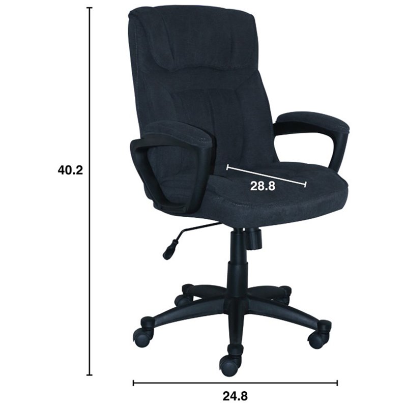 Serta At Home Style Hannah I Microfiber Office Chair In Black Serta At Home Style Hannah I Microfiber Office Chair In Black