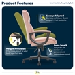 Serta at Home Style Hannah II Office Swivel Chair in Pink