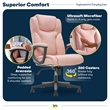 Serta at Home Style Hannah II Office Swivel Chair in Pink