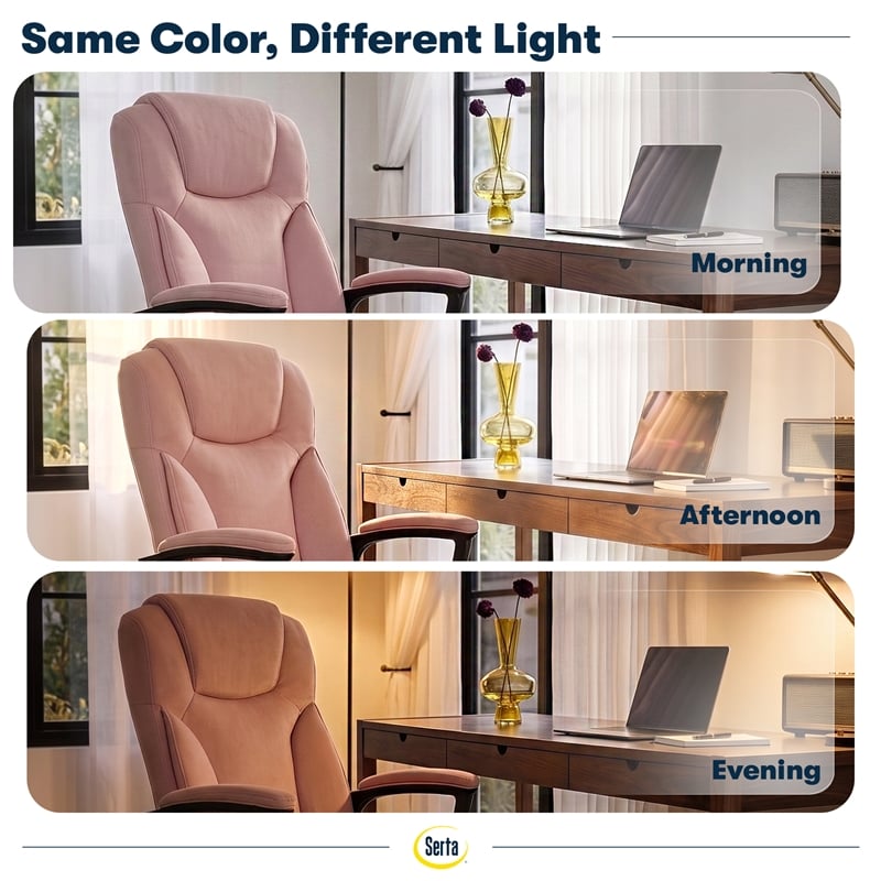 Serta at Home Style Hannah II Office Swivel Chair in Pink