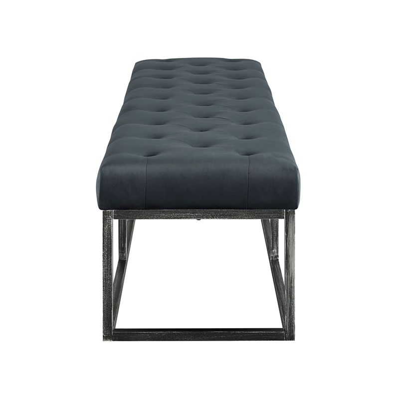 Finch Danes Tufted Bench with Iron Legs 72.5
