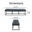 Finch Danes Tufted Bench with Iron Legs 72.5