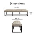 Finch Danes Tufted Bench with Iron Legs 72.5