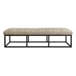 Finch Danes Tufted Bench with Iron Legs 72.5