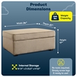 Serta at Home Olin Storage Ottoman in Beige