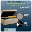 Serta at Home Olin Storage Ottoman in Beige