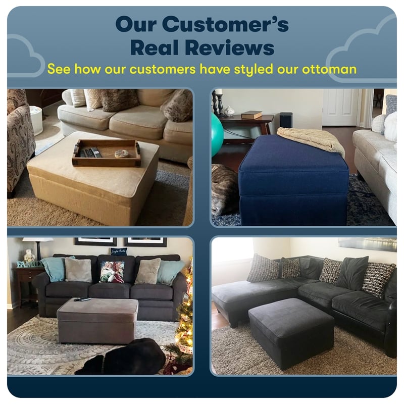 Serta at Home Olin Storage Ottoman in Beige