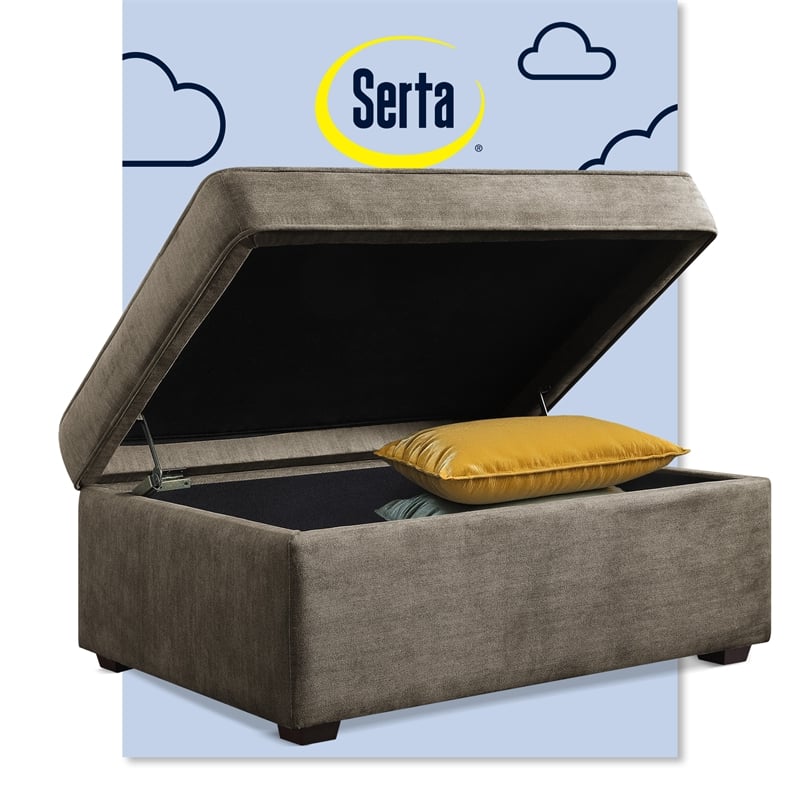 Serta at Home Olin Storage Ottoman in Wild Fawn