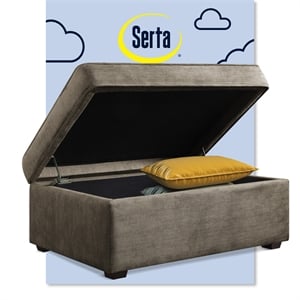 Serta at Home Olin Storage Ottoman in Wild Fawn