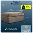 Serta at Home Olin Storage Ottoman in Wild Fawn