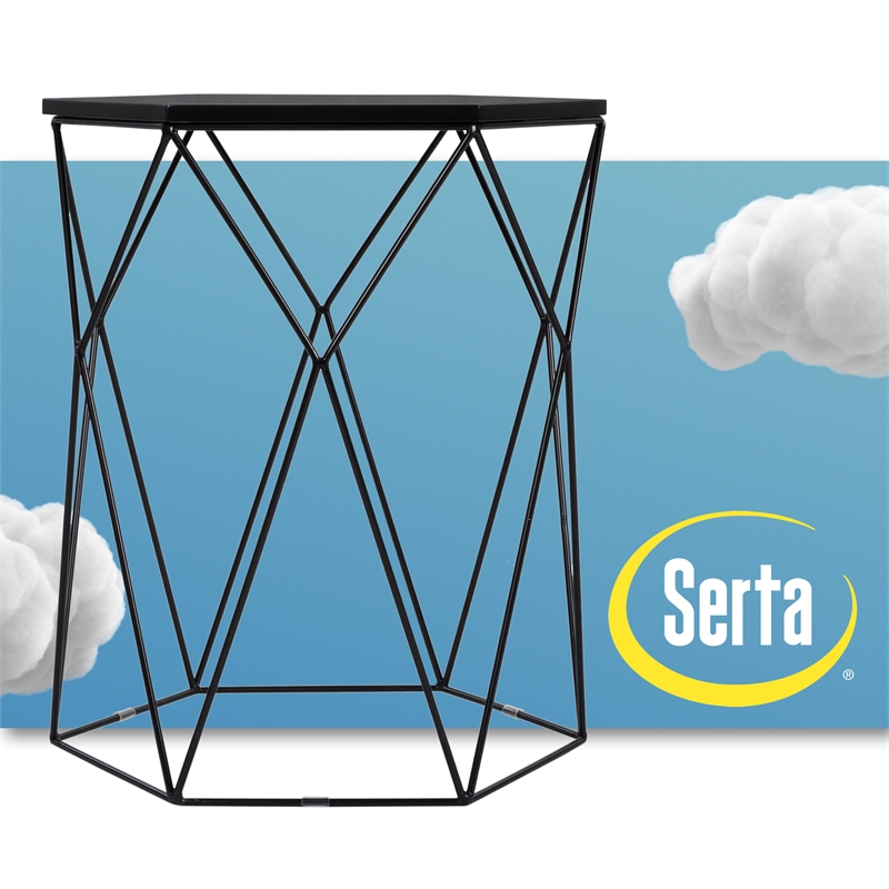 Serta At Home Element Geometric Side Table In Midnight Black Feteleblkh02