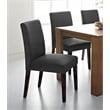 Serta Liam Parsons Upholstered Accent Dining Room Chair Set of 2 Charcoal Gray