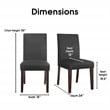 Serta Liam Parsons Upholstered Accent Dining Room Chair Set of 2 Charcoal Gray
