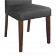 Serta Liam Parsons Upholstered Accent Dining Room Chair Set of 2 Charcoal Gray