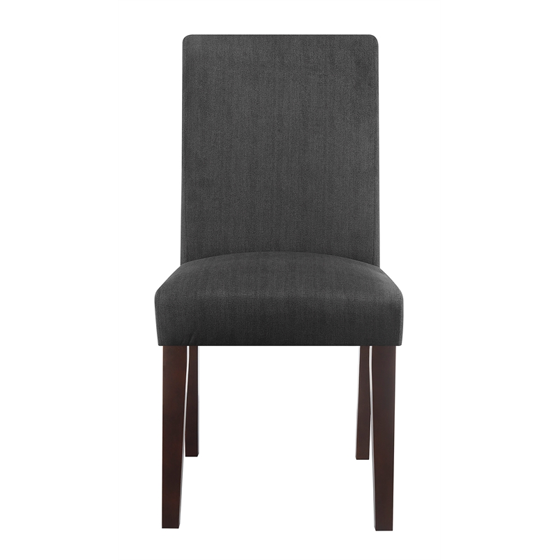 Serta Liam Parsons Upholstered Accent Dining Room Chair Set of 2 Charcoal Gray