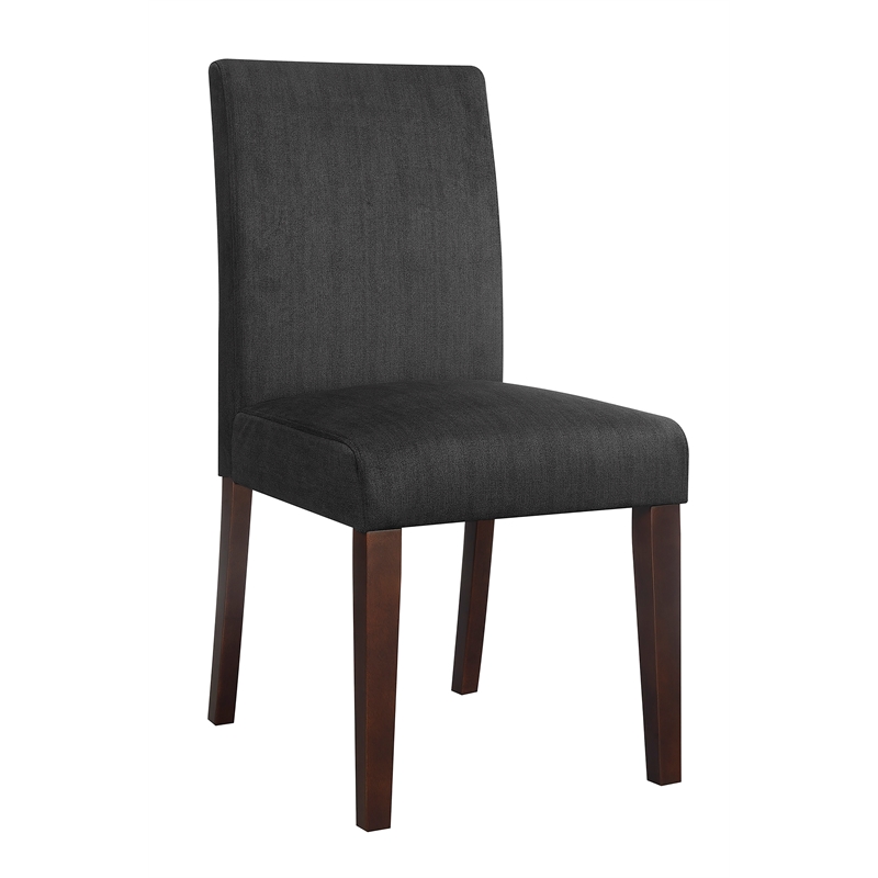 Serta Liam Parsons Upholstered Accent Dining Room Chair Set of 2 Charcoal Gray